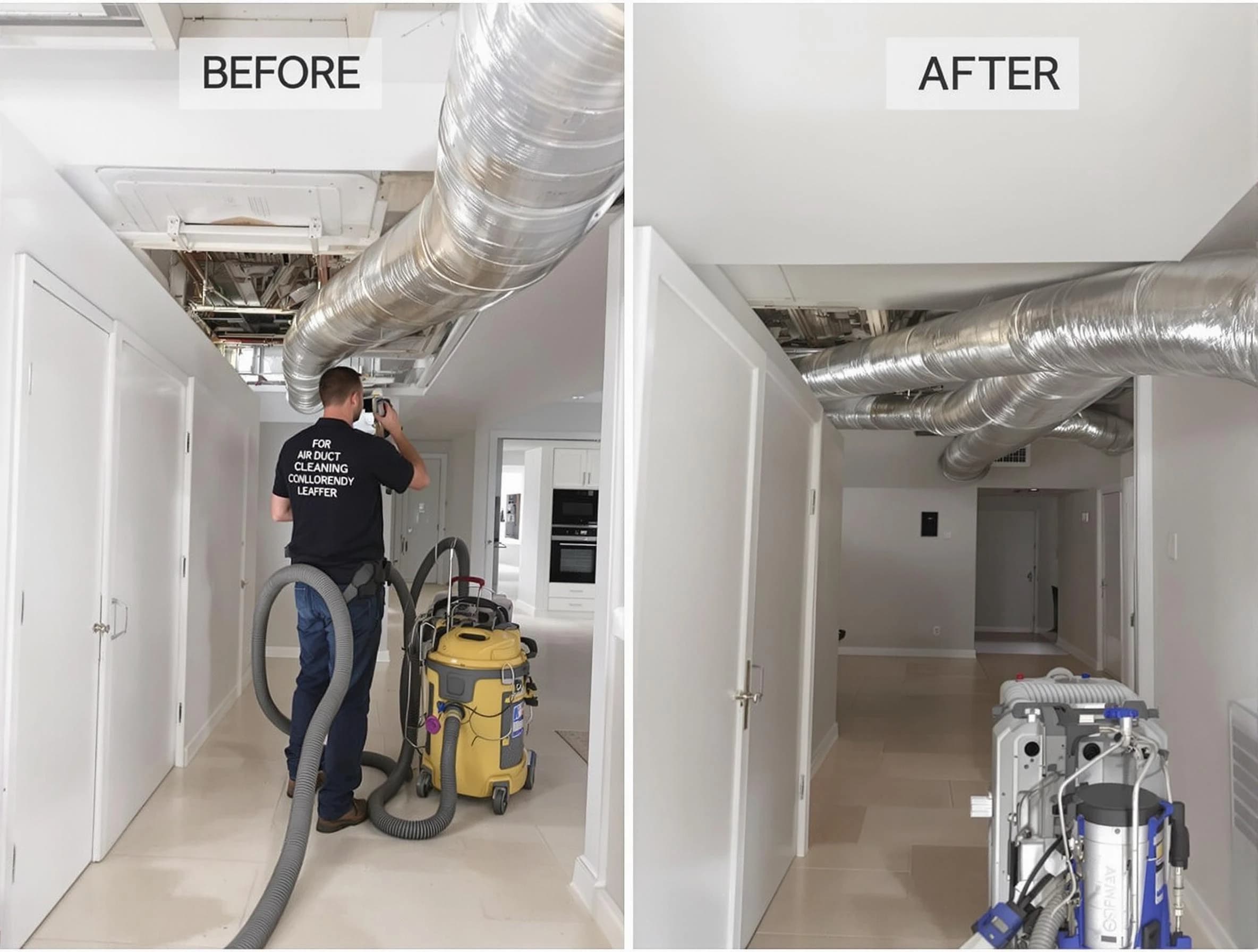 Applewood Air Duct Cleaning professional performing thorough air duct cleaning in Applewood