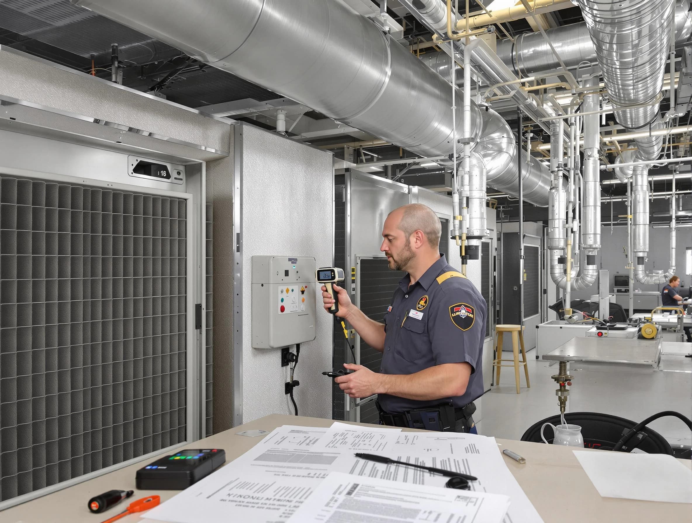 Professional filter system inspection by Applewood Air Duct Cleaning in Applewood