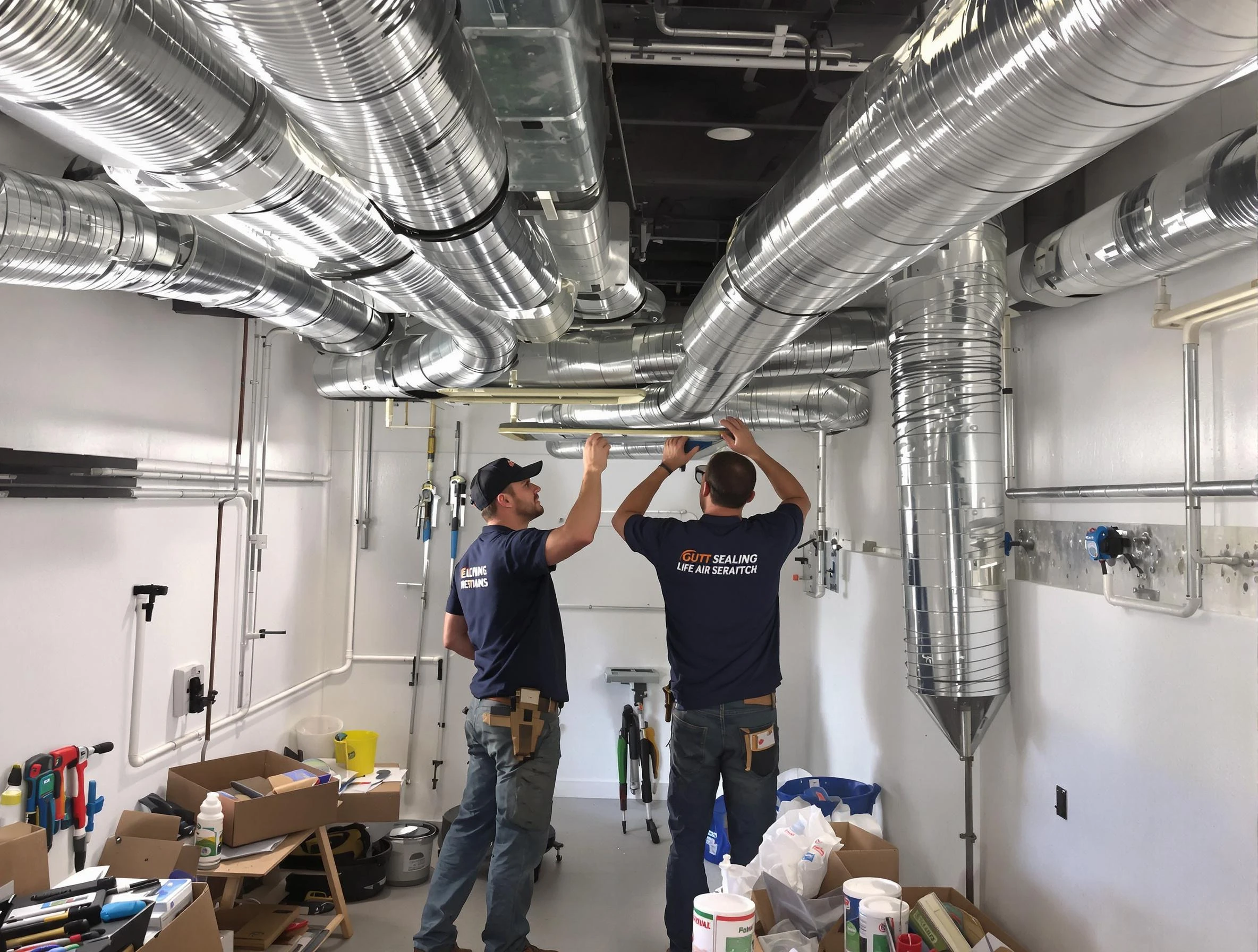 Applewood Air Duct Cleaning technician applying professional duct sealing solutions in Applewood