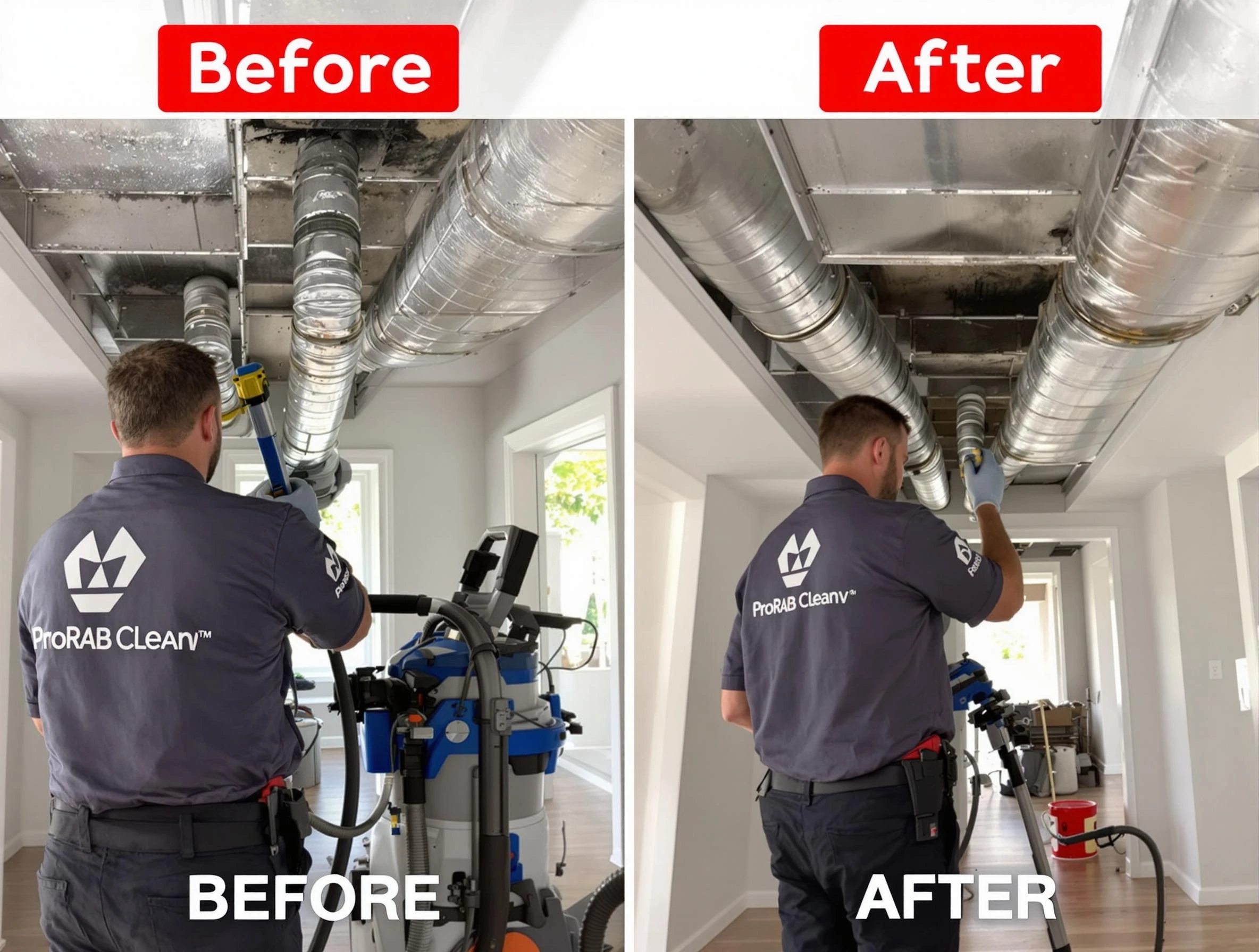 Applewood Air Duct Cleaning expert performing thorough residential duct cleaning in a Applewood home